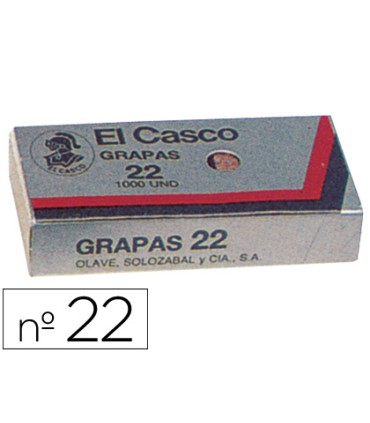 Grapas el casco nº22 caja de 1000 unidades